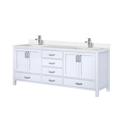 Jacques 80 in. W x 22 in. D White Double Bath Vanity