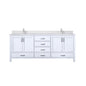 Jacques 80 in. W x 22 in. D White Double Bath Vanity