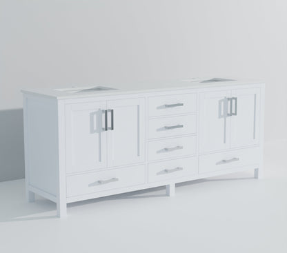Jacques 80 in. W x 22 in. D White Bath Vanity