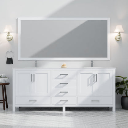 Jacques 80 in. W x 22 in. D White Bath Vanity