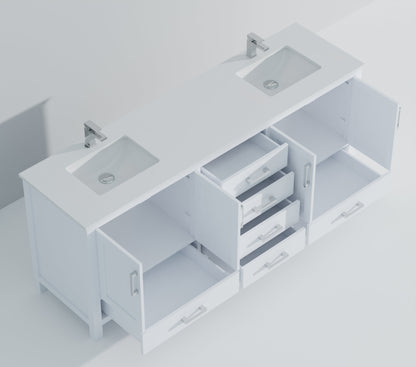 Jacques 80 in. W x 22 in. D White Bath Vanity