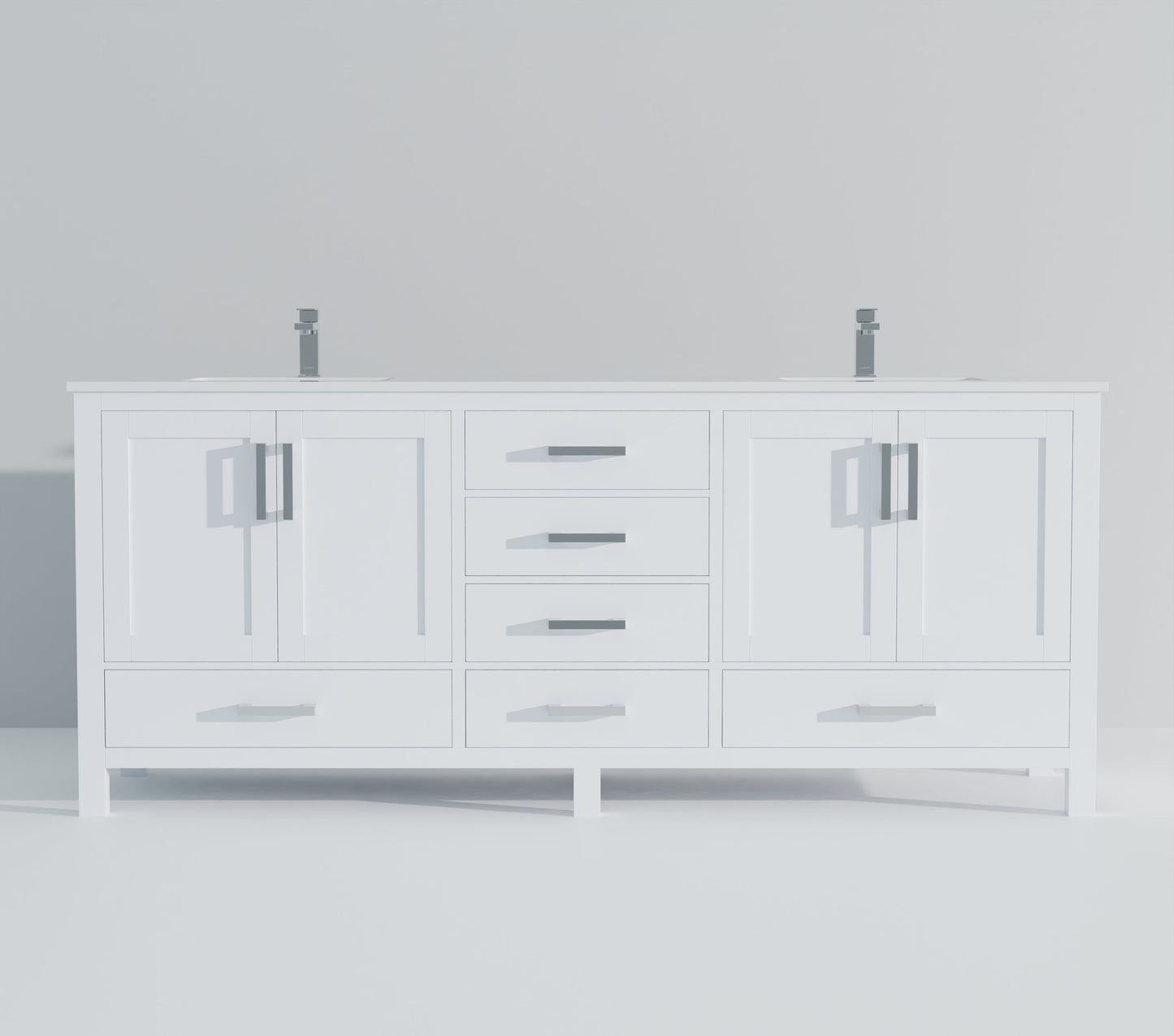 Jacques 80 in. W x 22 in. D White Bath Vanity