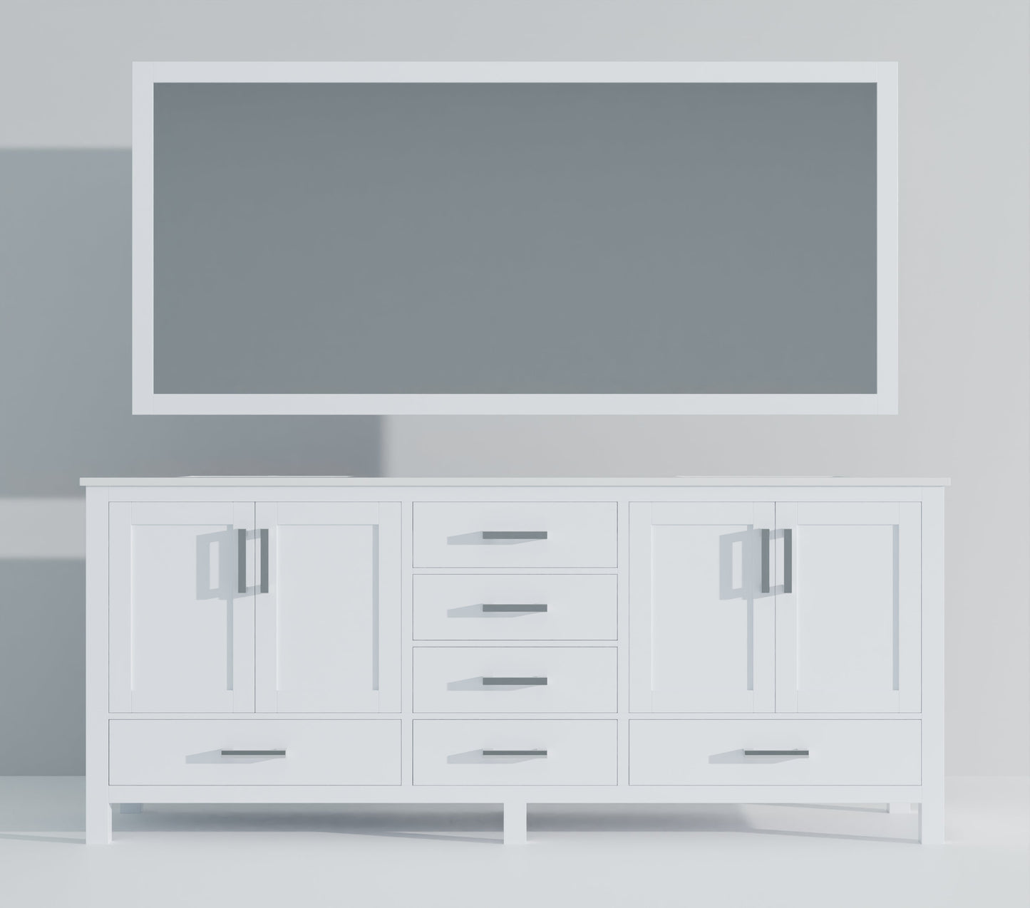 Jacques 80 in. W x 22 in. D White Bath Vanity