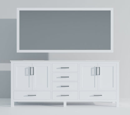 Jacques 80 in. W x 22 in. D White Bath Vanity