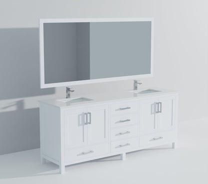 Jacques 80 in. W x 22 in. D White Bath Vanity