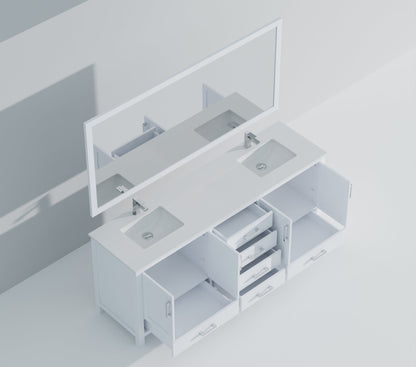 Jacques 80 in. W x 22 in. D White Bath Vanity