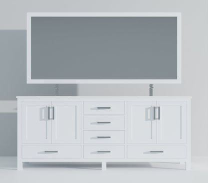 Jacques 80 in. W x 22 in. D White Bath Vanity