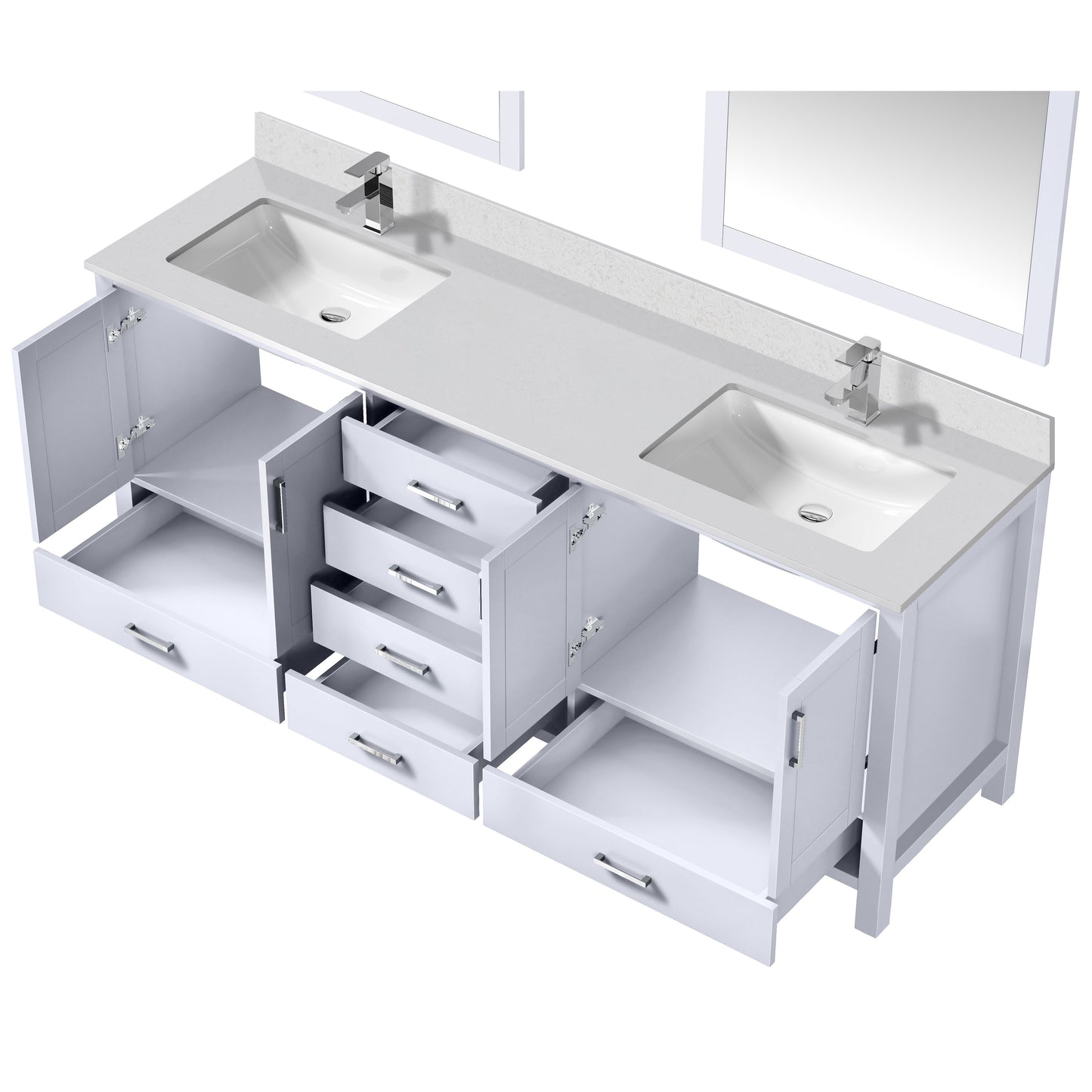 Jacques 80 in. W x 22 in. D White Bath Vanity