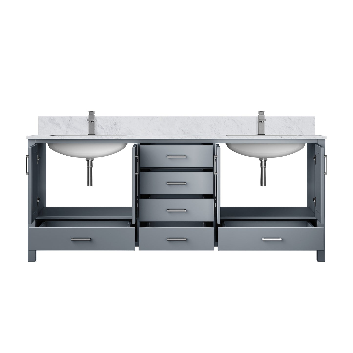 Jacques 80 in. W x 22 in. D Dark Grey Double Bath Vanity