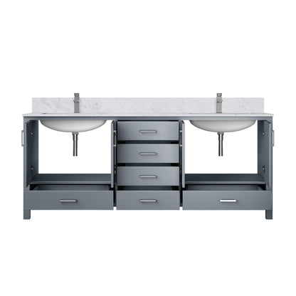 Jacques 80 in. W x 22 in. D Dark Grey Double Bath Vanity