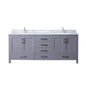 Jacques 80 in. W x 22 in. D Dark Grey Double Bath Vanity