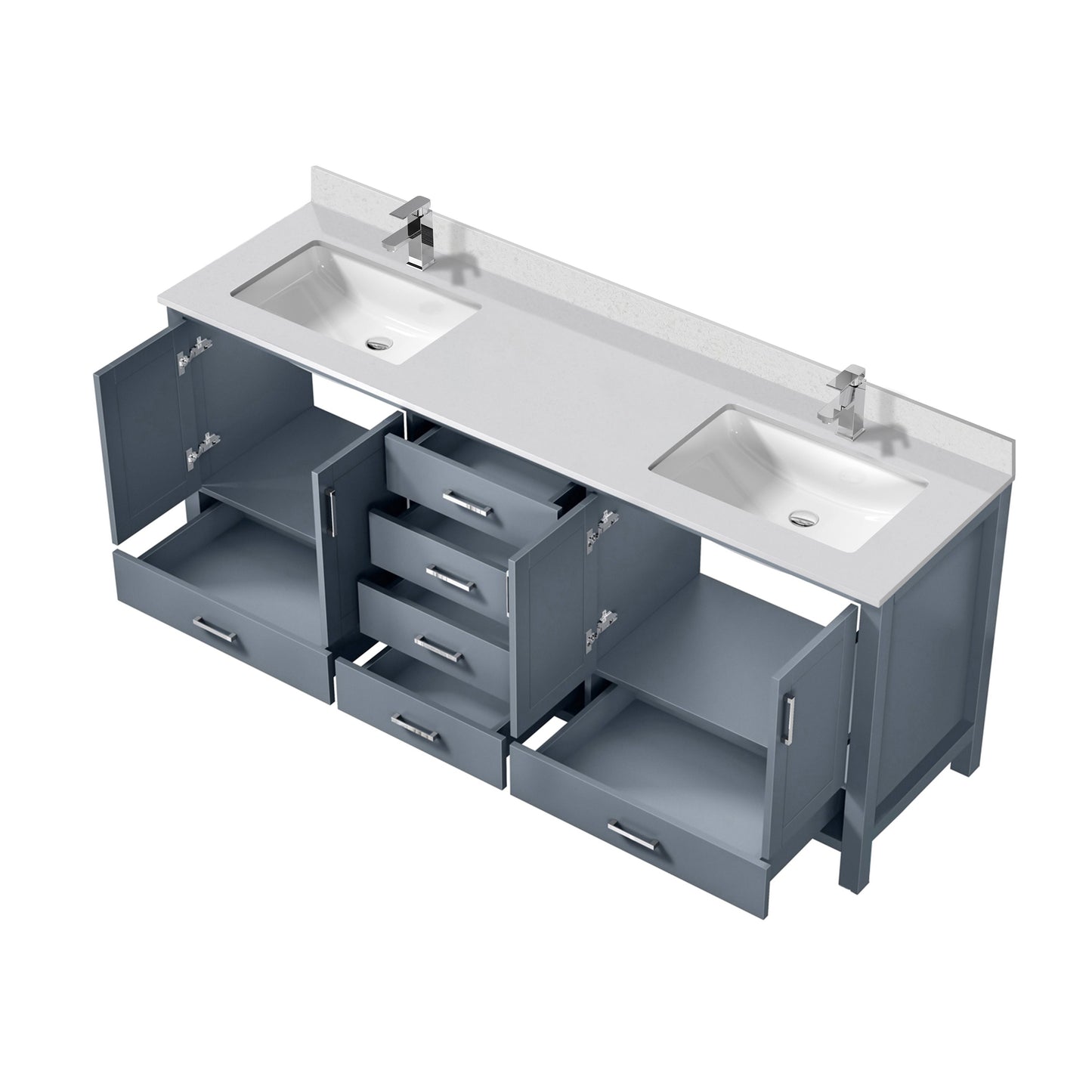 Jacques 80 in. W x 22 in. D Dark Grey Bath Vanity