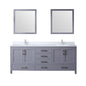 Jacques 80 in. W x 22 in. D Dark Grey Bath Vanity