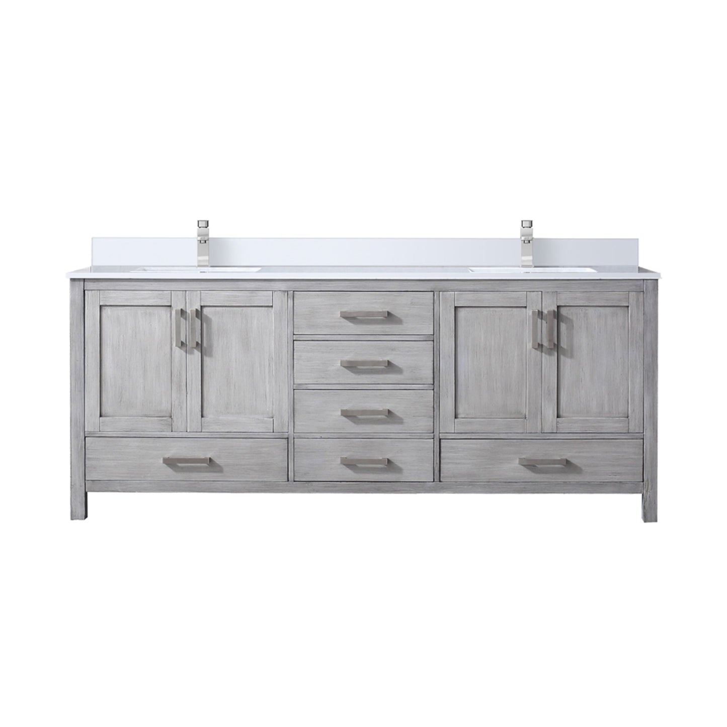 Jacques 80 in. W x 22 in. D Distressed Grey Double Bath Vanity
