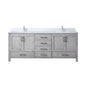 Jacques 80 in. W x 22 in. D Distressed Grey Double Bath Vanity