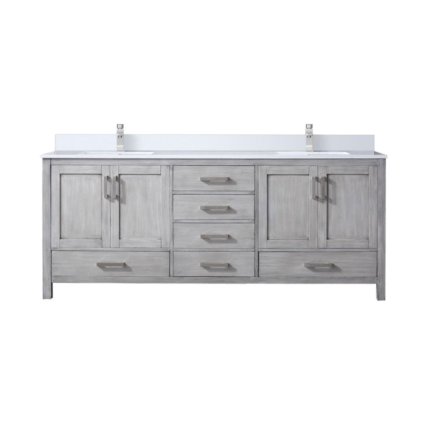 Jacques 80 in. W x 22 in. D Distressed Grey Bath Vanity