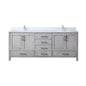 Jacques 80 in. W x 22 in. D Distressed Grey Bath Vanity