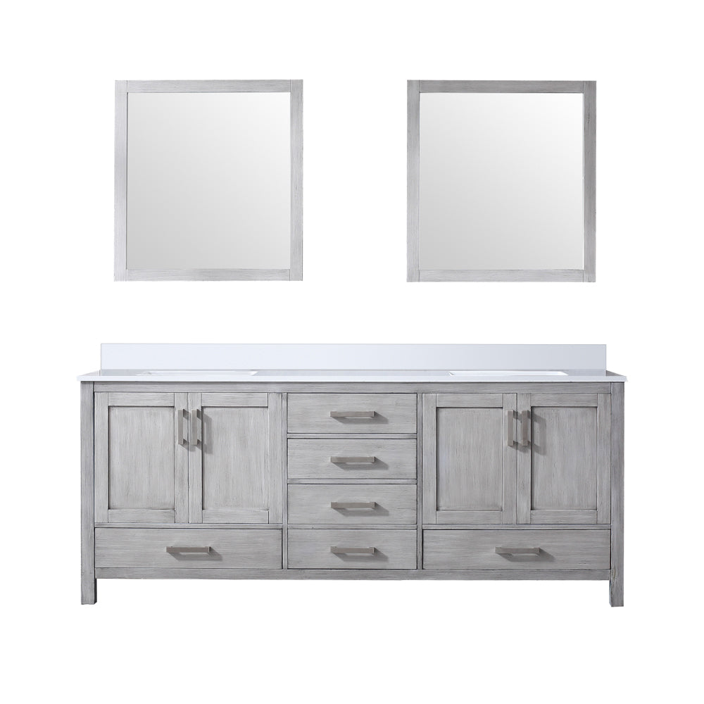 Jacques 80 in. W x 22 in. D Distressed Grey Bath Vanity