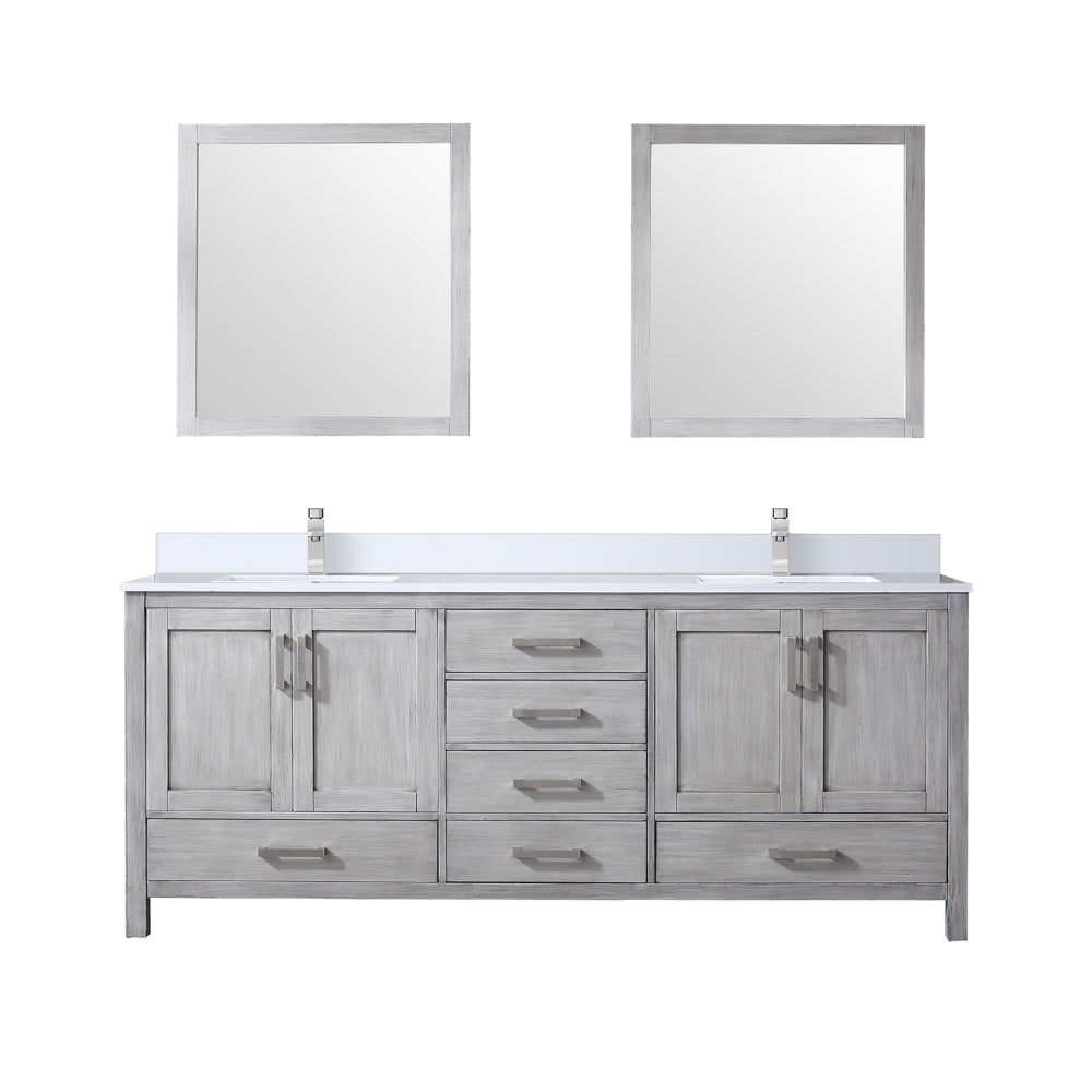 Jacques 80 in. W x 22 in. D Distressed Grey Bath Vanity
