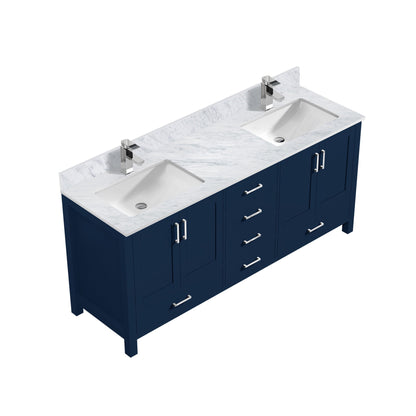 Jacques 80 in. W x 22 in. D Navy Blue Double Bath Vanity