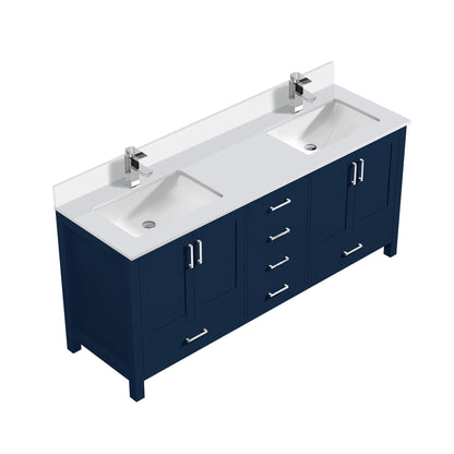 Jacques 80 in. W x 22 in. D Navy Blue Double Bath Vanity