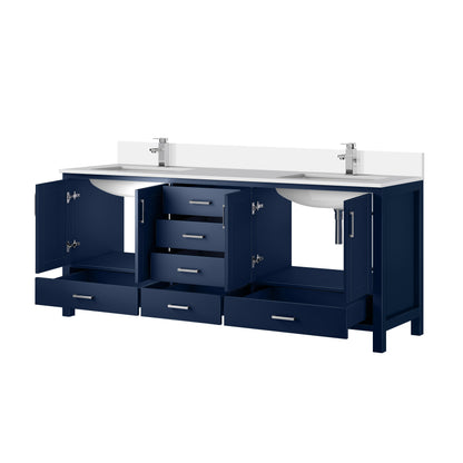 Jacques 80 in. W x 22 in. D Navy Blue Double Bath Vanity