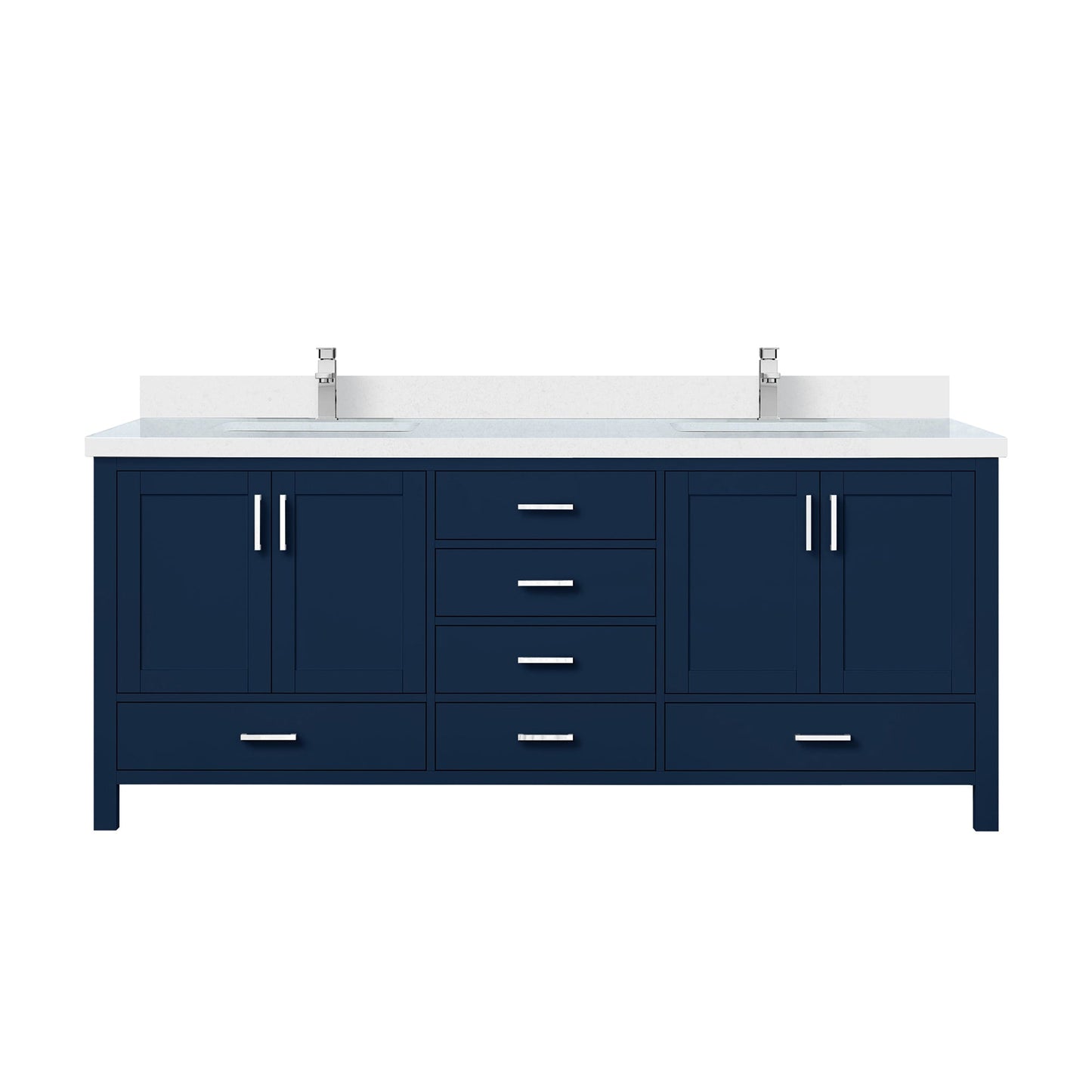 Jacques 80 in. W x 22 in. D Navy Blue Double Bath Vanity