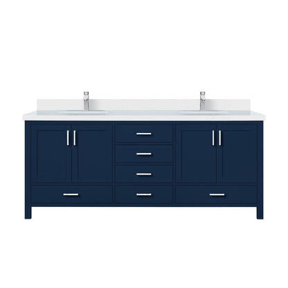 Jacques 80 in. W x 22 in. D Navy Blue Double Bath Vanity