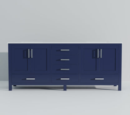 Jacques 80 in. W x 22 in. D Navy Blue Bath Vanity