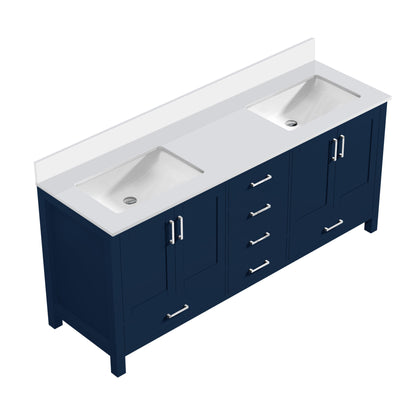 Jacques 80 in. W x 22 in. D Navy Blue Bath Vanity