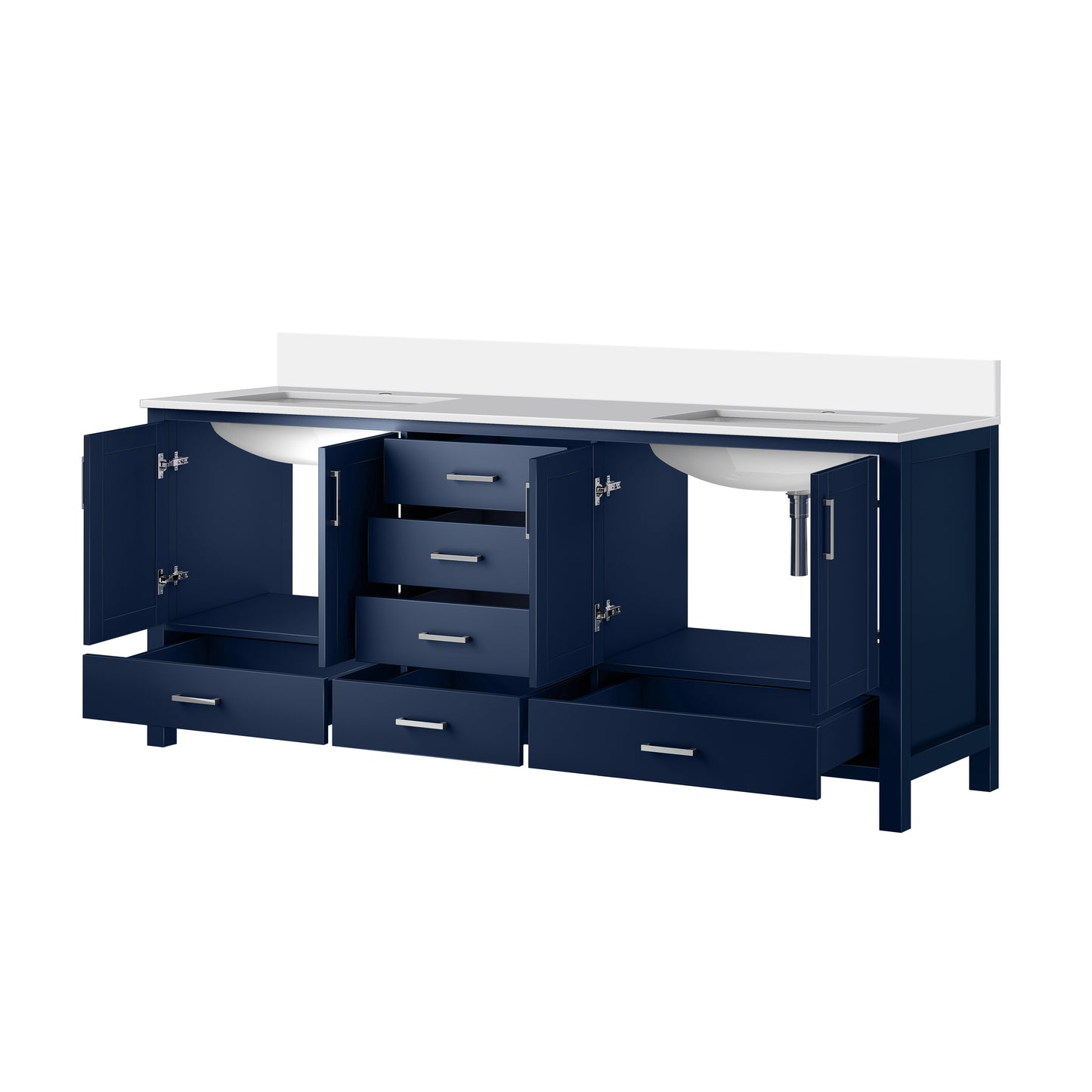 Jacques 80 in. W x 22 in. D Navy Blue Bath Vanity