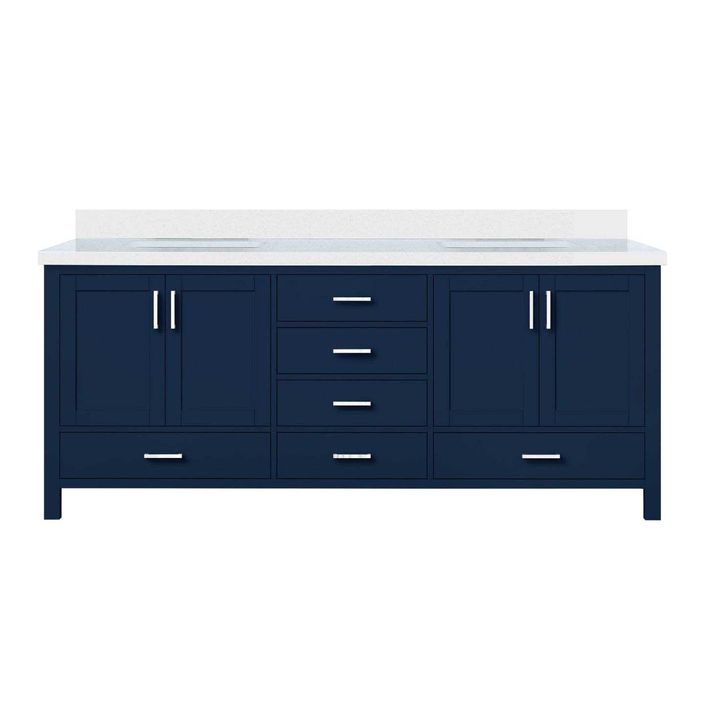 Jacques 80 in. W x 22 in. D Navy Blue Bath Vanity