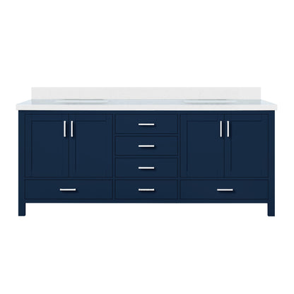 Jacques 80 in. W x 22 in. D Navy Blue Bath Vanity