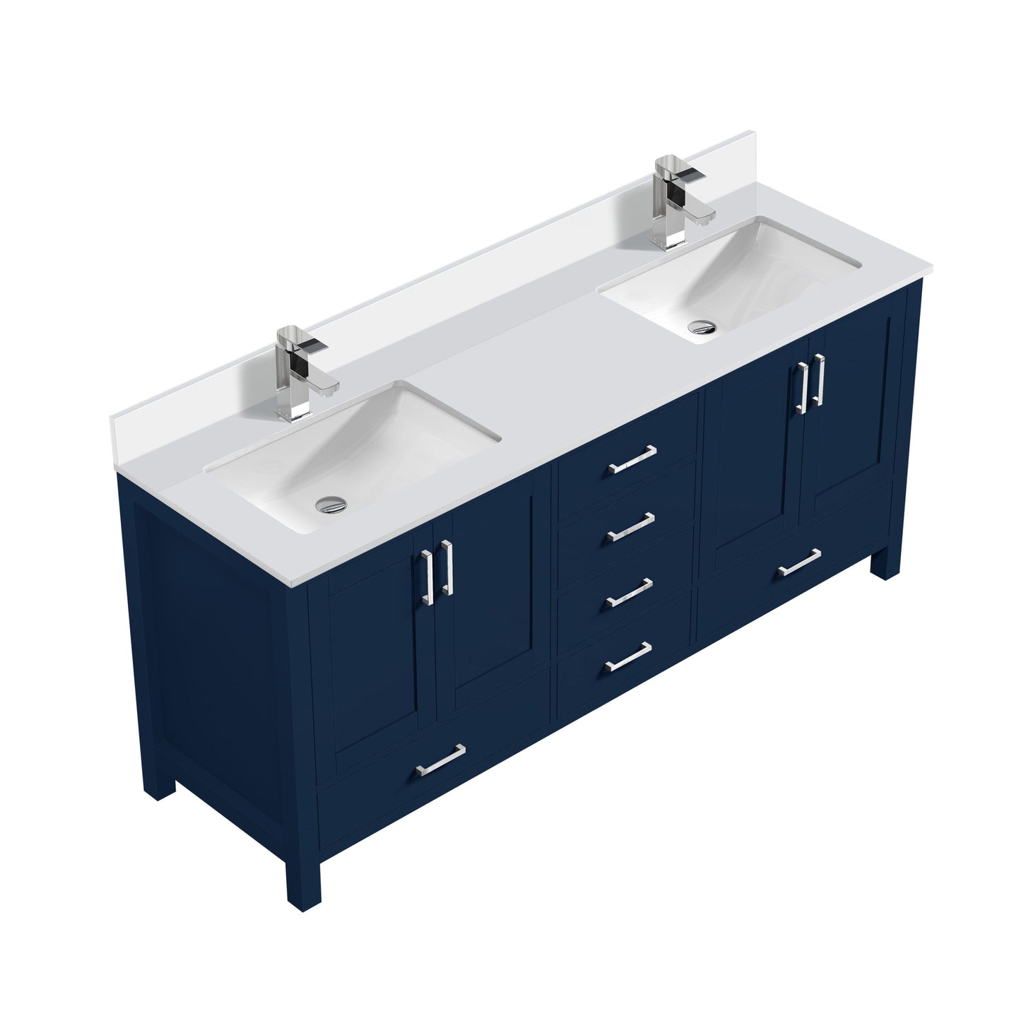 Jacques 80 in. W x 22 in. D Navy Blue Bath Vanity
