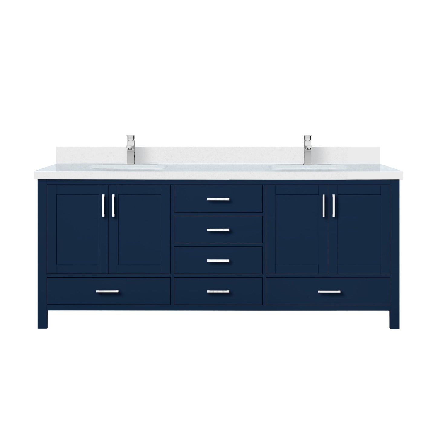 Jacques 80 in. W x 22 in. D Navy Blue Bath Vanity