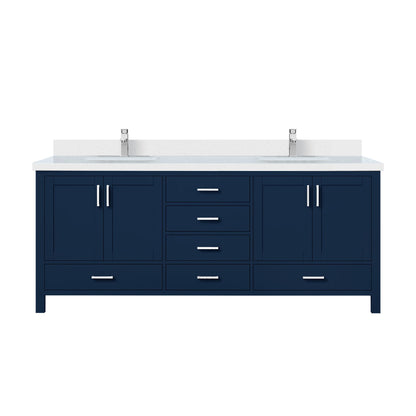 Jacques 80 in. W x 22 in. D Navy Blue Bath Vanity