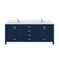 Jacques 80 in. W x 22 in. D Navy Blue Bath Vanity