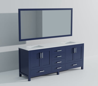 Jacques 80 in. W x 22 in. D Navy Blue Bath Vanity