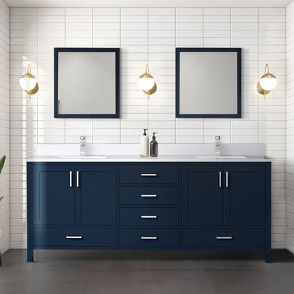 Jacques 80 in. W x 22 in. D Navy Blue Bath Vanity