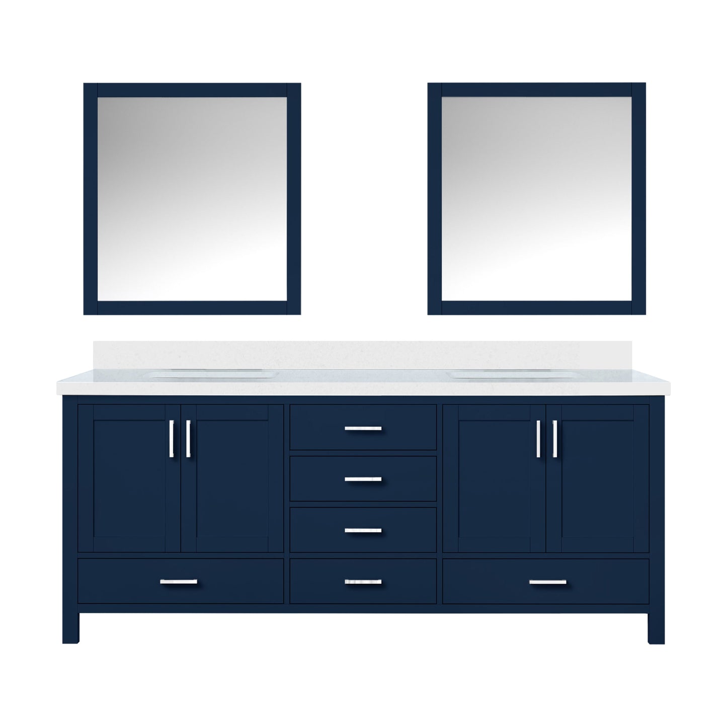 Jacques 80 in. W x 22 in. D Navy Blue Bath Vanity