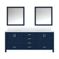 Jacques 80 in. W x 22 in. D Navy Blue Bath Vanity