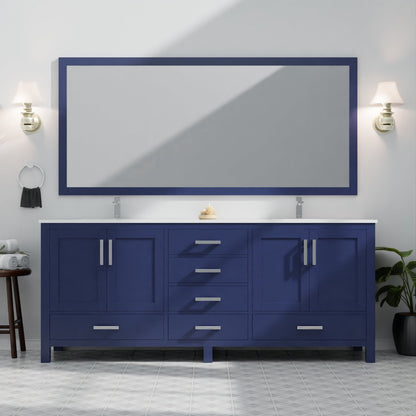 Jacques 80 in. W x 22 in. D Navy Blue Bath Vanity