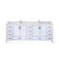 Jacques 84 in. W x 22 in. D White Double Bath Vanity