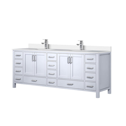 Jacques 84 in. W x 22 in. D White Double Bath Vanity