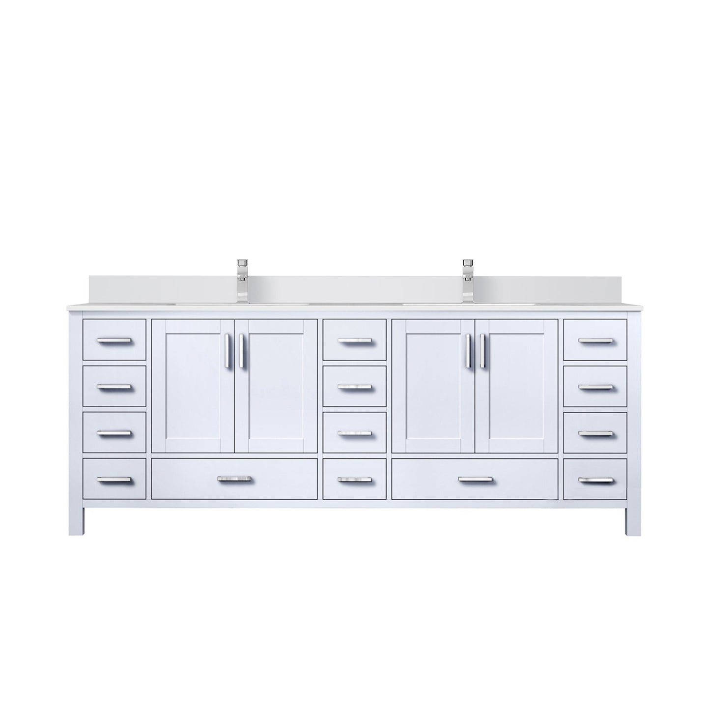 Jacques 84 in. W x 22 in. D White Double Bath Vanity
