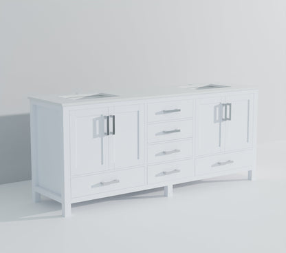 Jacques 84 in. W x 22 in. D White Bath Vanity