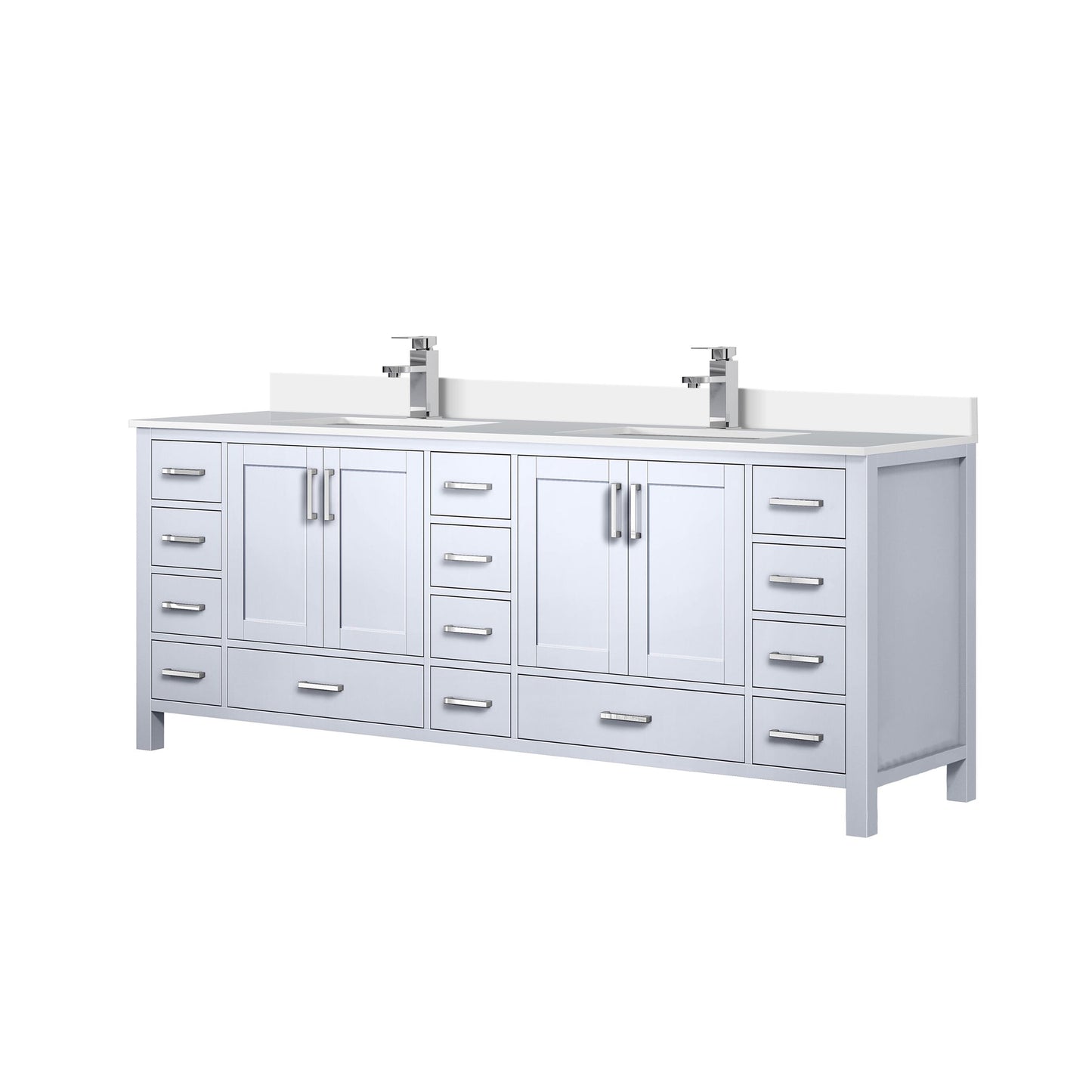 Jacques 84 in. W x 22 in. D White Bath Vanity