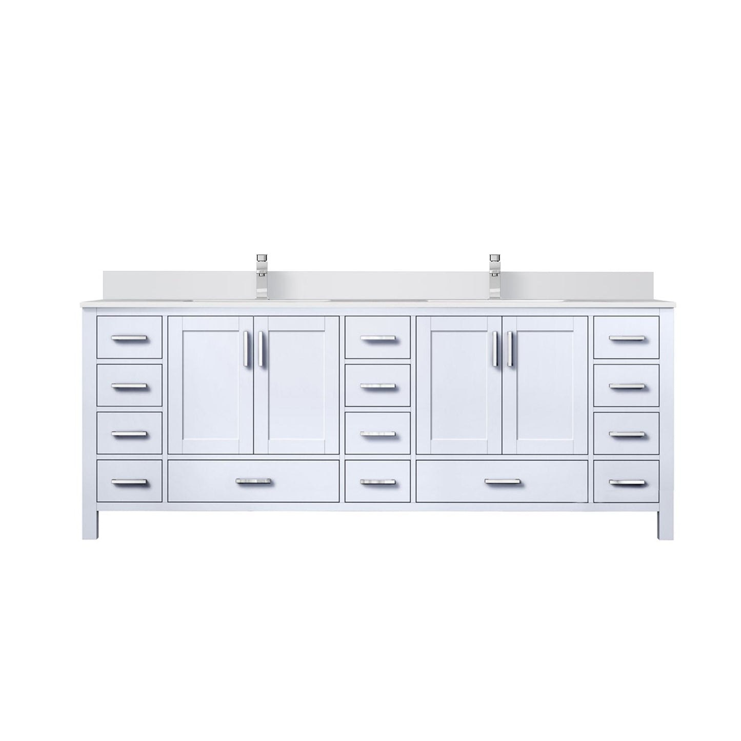 Jacques 84 in. W x 22 in. D White Bath Vanity