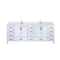 Jacques 84 in. W x 22 in. D White Bath Vanity