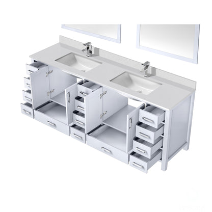 Jacques 84 in. W x 22 in. D White Bath Vanity